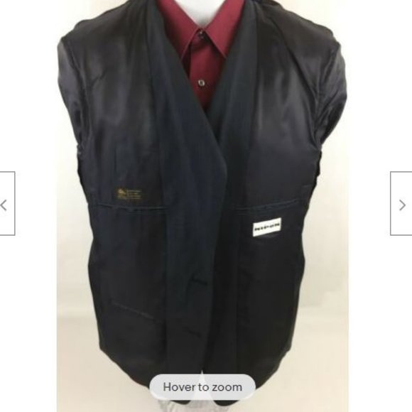 Albert Nipon Men's Dark Blue 2 Button Wool Long Sleeve Suit Blazer Jacket S40 - Picture 6 of 11